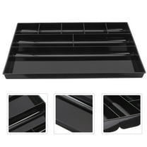 LEDMOMO Desk Storage Organizer Rectangle Vanity Office Organizer Black 1Pack