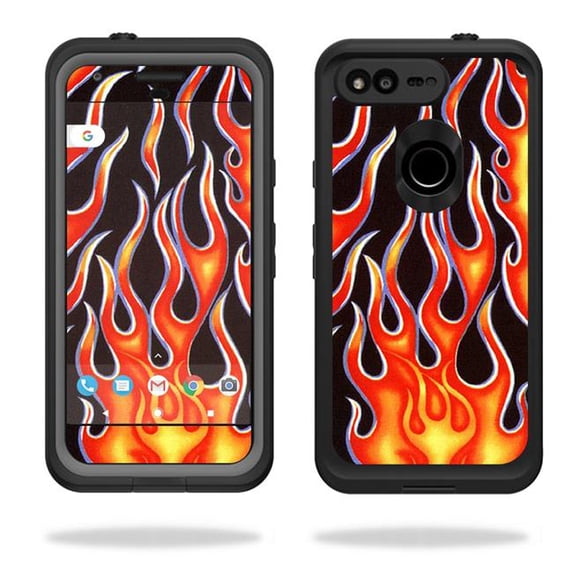 MightySkins LIFGOPIXL-Hot Flames Skin for Lifeproof Fre Google Pixel XL 5.5 in. Case Wrap Cover Sticker - Hot Flames