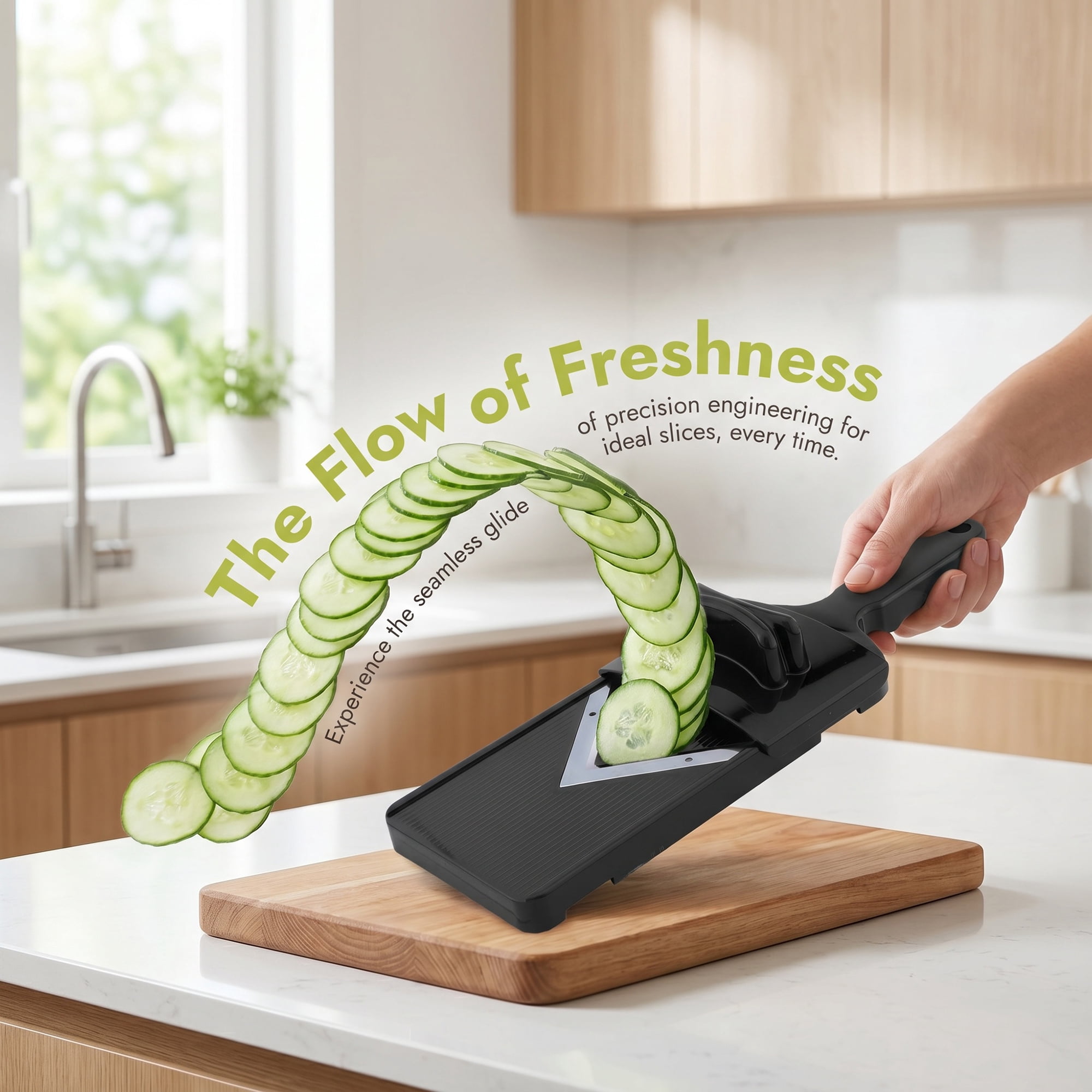 Unique Bargains Multifunctional Potato Slicer with Chopping Function Black 12.6"x3.9"
