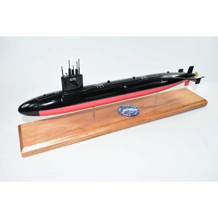 USS Sunfish (SSN-649) Sturgeon Class Submarine, US Navy, Scale Model, Mahogany, Sturgeon Class