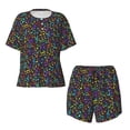 thumbnail image 4 of Lsque Musical Notes Women's Short-Sleeved Pajama Set - 2 Piece Soft and Lightweight Sleepwear Set-Medium, 4 of 9