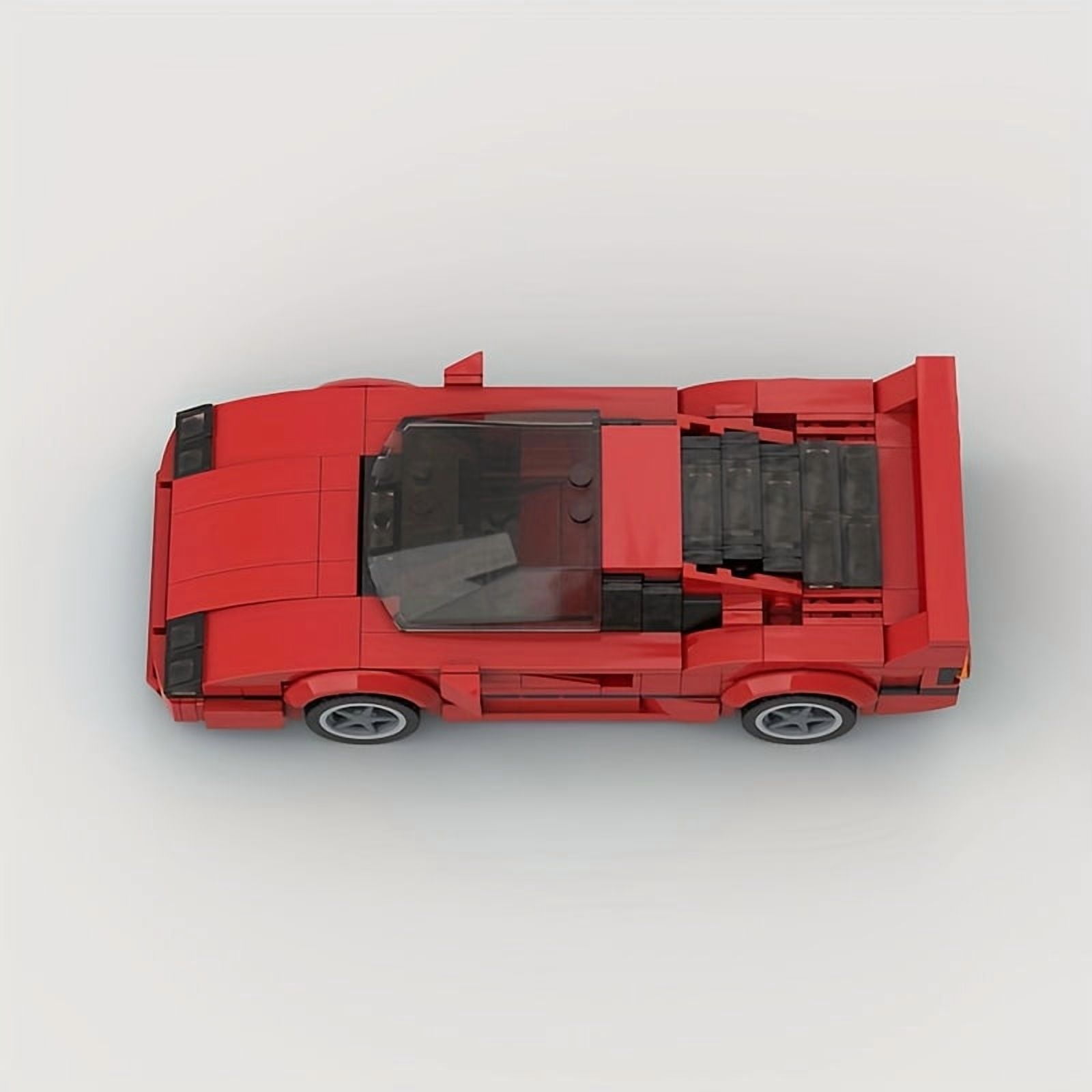 372pcs MOC Red Racing Car Model Set – DIY Collectible Building Kit for Adults, Perfect for Tech Lovers, Display Craft or Gift for Birthday, Christmas & Enthusiasts,Red