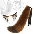 thumbnail image 1 of Conjunto de orejas y cola con cinturón ajustable, accesorios para el cabello para mujer, orejas de animal Correa con hebilla, 1 of 10