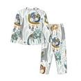 thumbnail image 2 of Goofa Cute Colorful Animal Printed Women’s 2 Piece Pajama Set Super,Pajamas Women's Long Sleeve Sleepwear Soft Button Down Loungewear Pjs Lounge Set Nightwear-X-Large, 2 of 9