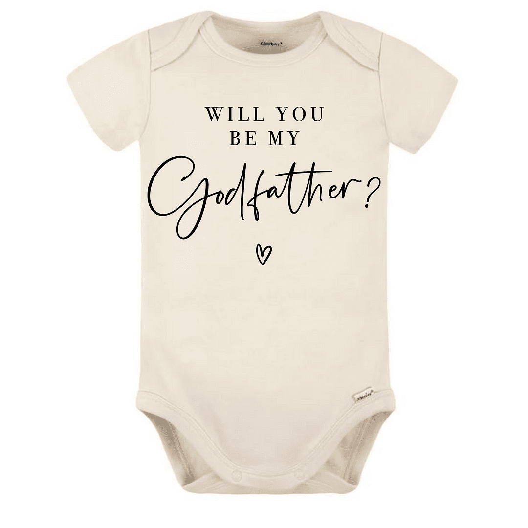 Will you be my Godfather Onesie®, Pregnancy Announcement to Godparents