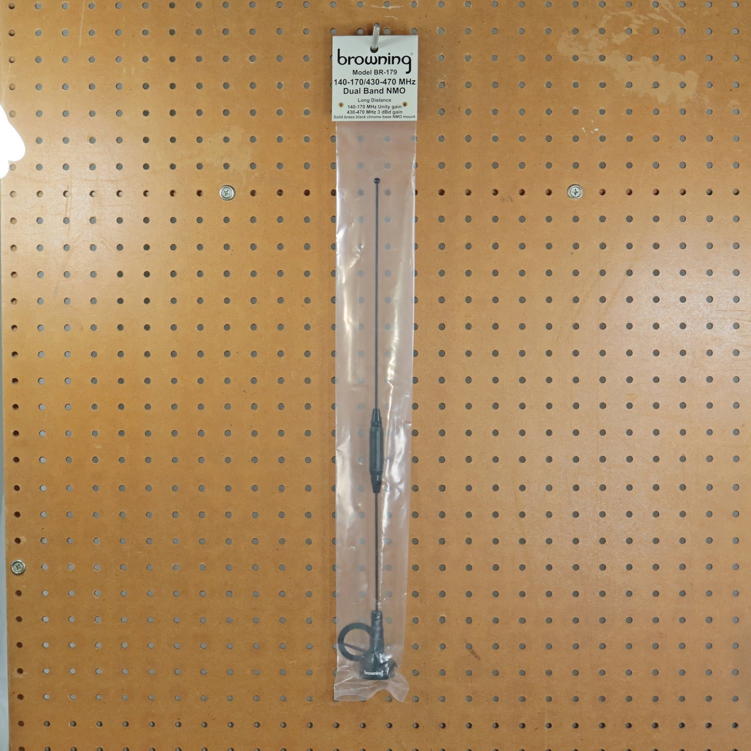 Browning 140 to 170 MHz VHF/430 to 470 MHz UHF Pre-Tuned Dual Band NMO Antenna, BR-179