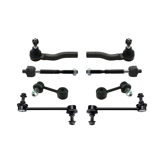 PartsW - 8 Pc Front & Rear Sway Bar Links   Outer & Inner Tie Rod Ends Suspension Kit