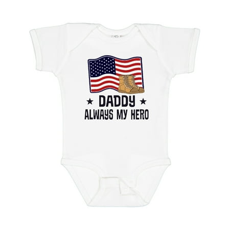

Inktastic Military Daddy Always My Hero Gift Baby Boy or Baby Girl Bodysuit