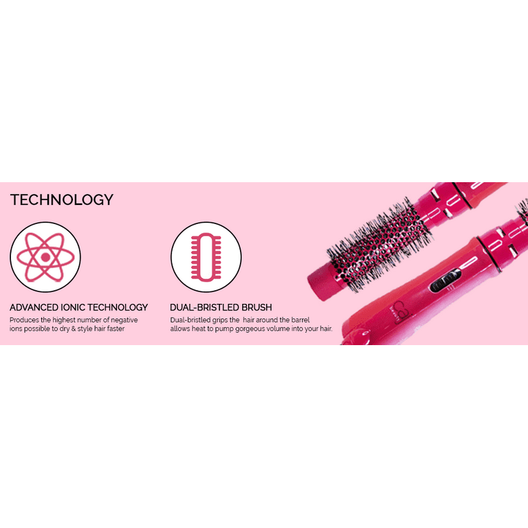 Salon Beauty CAJ 3-in-1 Volumizing Dryer Brush, Hair Straightening