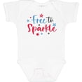 thumbnail image 3 of Inktastic 4th of July Free to Sparkle in Red White and Blue Boys or Girls Baby Bodysuit, 3 of 5