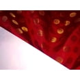 thumbnail image 3 of Silk Brocade fabric with Metallic gold circle motif Jacquard 44" wide available in 3 colors red wine, black and gold, 3 of 9