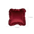 thumbnail image 3 of PEONAVET Decorative Throw Pillow Covers, 18×18In Decorative Pillow Covers with Ruffled Edge, Vintage Square Pillow Cases for Bed, Sofa, Living Room, Home Decor, 3 of 6