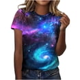 thumbnail image 3 of TaTaai Casual Starry Sky Print T-Shirt Soft Cotton Relaxed Fit Short Sleeve Round Neck Lightweight Breathable Spring Summer Casual Daily Wear Men Women Top Gift, 3 of 6