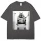 thumbnail image 4 of Camiseta estampada de Capybara para hombre y mujer, ropa de calle informal de gran tamaño, de manga corta, de algodón, a la moda, para baño, primavera y verano, 4 of 5