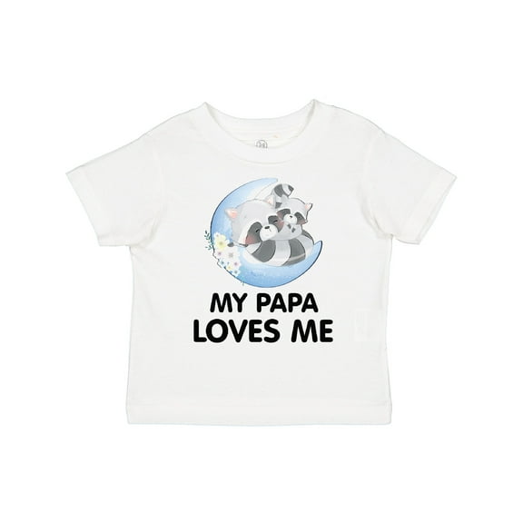 Inktastic Raccoon My Papa Loves Me Boys or Girls Toddler T-Shirt