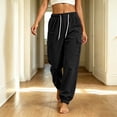 thumbnail image 6 of Purcolt Womens Corduroy Jogger Pants Casual Drawstring Elastic Waist Cargo Pants Comfort Loose Fit Athletic Pants with Ribbed Elastic Cuffs for Hiking Running Travel, 6 of 8