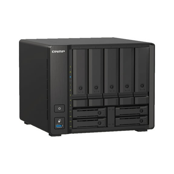 Qnap TS-h973AX-32G-US 9-bay Desktop NAS, AMD Ryzen V1500B 4C 8T 2.2GHz, 32GB DDR4 SODIMM