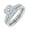 White, variant on 1.50 Carat Cushion Cut Prong Set Diamond Bridal Ring Set in 10K Rose Gold (Ring Size 7)
