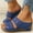 Blue, variant on Womens Shower Shoes Lightweight Comfort Trendy Womens Slide Sandals Summer Embroidery Slide Sandals Wedge Sandals Platform Heels Slide Sandals Beach Slippers Indoor Slippers Birthday Gifts