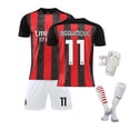 thumbnail image 1 of 2022 nueva camiseta de fútbol para niños 11 # Ibrahimovic pantalones cortos de moda camisetas de fútbol traje de niño y niña calcetines/set-11 negro blanco-28 BmatwkZeng Bmatwk Jersey, 1 of 2