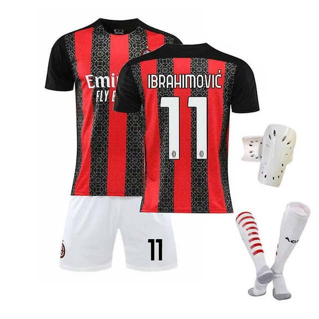 2022 nueva camiseta de fútbol para niños 11 # Ibrahimovic pantalones cortos de moda camisetas de fútbol traje de niño y niña calcetines/set-11 negro blanco-28 BmatwkZeng Bmatwk Jersey