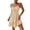 Beige, variant on Ecqkame Women's Slip Dresses Spaghetti Strap Sleeveless Square Neck Tiered Ruffle Mini Dress Casual A Line Flowy Dresses Army Green L