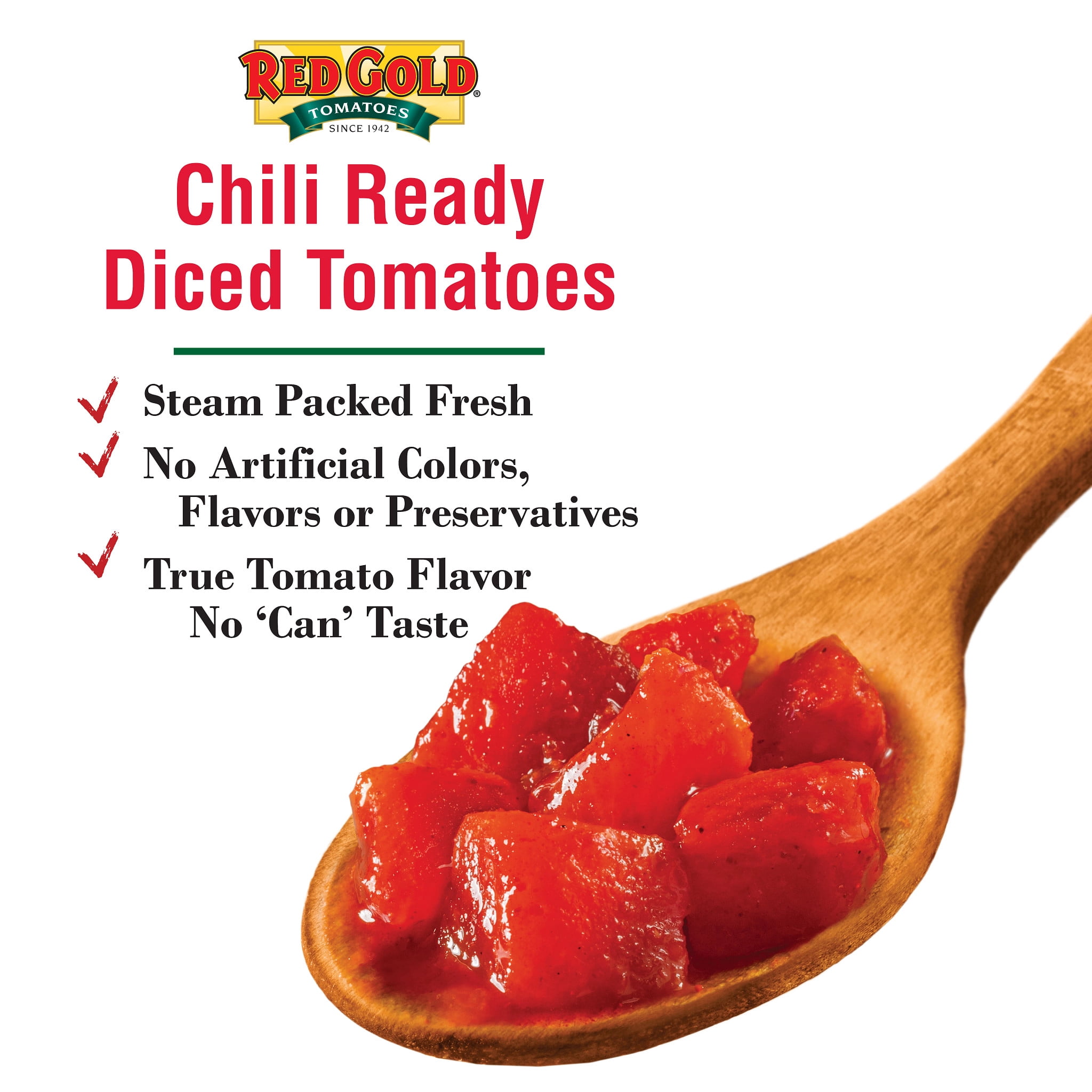 Red Gold Chili Ready Diced Tomatoes, 14.5 oz Can
