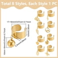 thumbnail image 4 of 8 anillos de acero inoxidable con dijes para mujer, con forma de corazón, diseño de rayo de loto, ajustables, abiertos, para dedo, joyería, 4 of 9