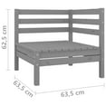 thumbnail image 2 of vidaXL Patio Furniture Set 4 Piece Garden Sectional Sofa Set Solid Wood Pine, 2 of 7