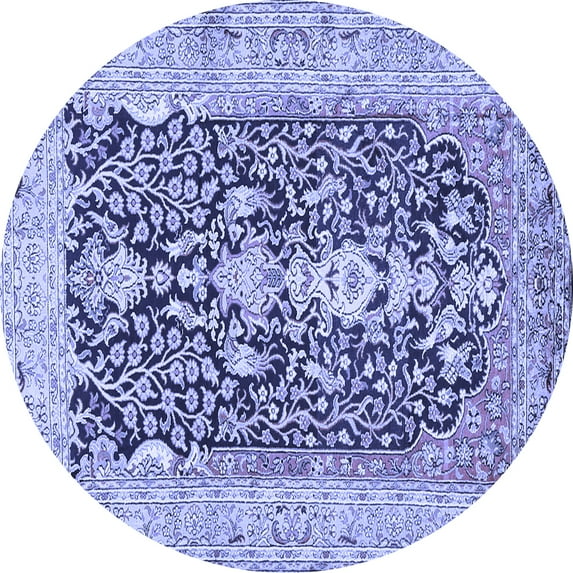 Ahgly Company Indoor Round Animal Blue Traditional Area Rugs, 6' Round