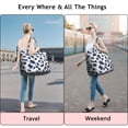 thumbnail image 5 of Blue and Dark Blue Leopard Pattern Travel Tote Bags for Women Carry On,Large Weekender Bags for Women Travel,Multi Functional Duffle Bag for Work,Shopping,Sports, 5 of 5