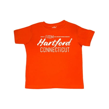 

Inktastic From Hartford Connecticut in White Distressed Text Gift Toddler Boy or Toddler Girl T-Shirt