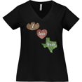 thumbnail image 3 of Inktastic I Love Texas Women's Plus Size V-Neck T-Shirt, 3 of 5