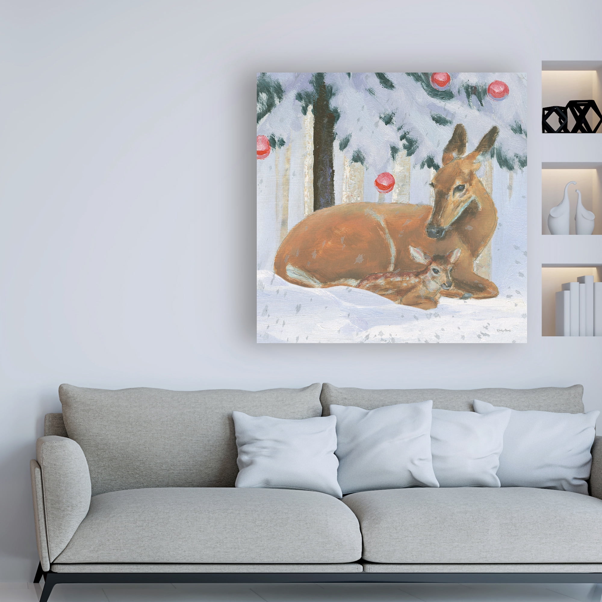 Trademark Fine Art 'Christmas Critters Bright VIII' Canvas Art by Emily Adams