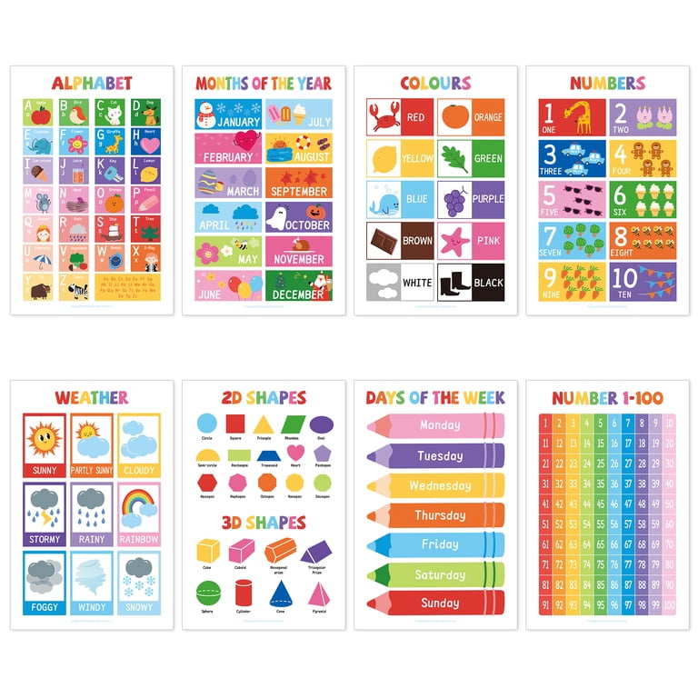 Chore Chart For Kids 16 Educational Posters For Classroom - Laminated ...