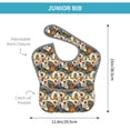 thumbnail image 4 of Hirioo Multi-Colored Roosters for Baby Waterproof Pocket Bib Adjustable Closed for Babies Toddlers with Large Pocket 6-24Months, 4 of 8