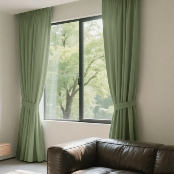 SMILETIME Back Tab Curtains, 2-Panel Set Rod Pocket & Pinch Pleat Design Light-Filtering & Thermal Insulation Ideal for Living Room, Bedroom & Office Windows