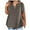 Brown, variant on Summer Fashion Plus Size Tops for Womens 2025 V-neck Solid Color Oversized T-shirt Top
