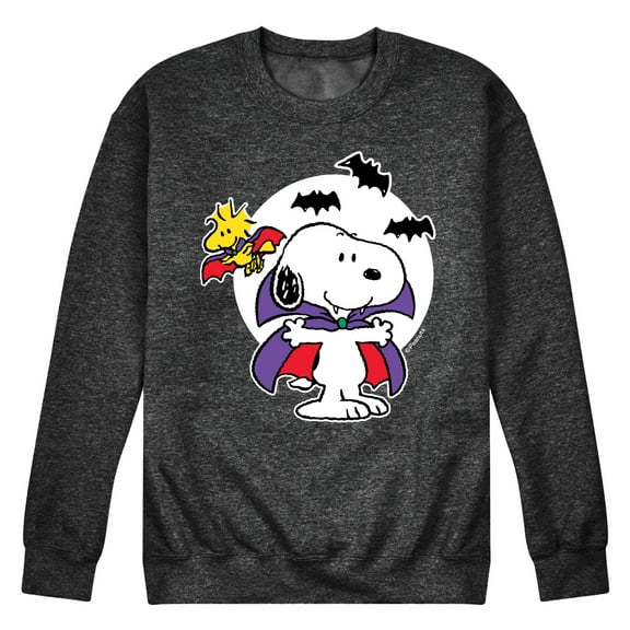 Peanuts - Snoopy Woodstock Vampire - Men's Crew Neck Fleece Pullover