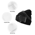 thumbnail image 3 of Kdxio Geometric Lines Dog Art Winter Beanie for Men Women Beanie Knit Hat Cuffed Cap Beanie Knit Chunky Snow Cap, 3 of 6