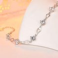 thumbnail image 3 of Adjustable Length Brilliant Alloy Diamond Silver Bracelet, 3 of 5