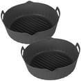 thumbnail image 2 of MesaSe 2Pcs Air Fryer Silicone Pot avec Poignée Réutilisable Air Friteuse Doublure Résistant à la Chaleur Air Friteuse Panier en Silicone 7.87inch Cuisson Poêle Air Fryer Accessoires Doublures pour Four à Air Friteuse Micro, 2 of 10
