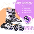 thumbnail image 4 of Patines en línea 2PM SPORTS Cytia Purple para niñas con ruedas iluminadas, 4 of 7
