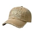 thumbnail image 2 of Washed Cotton Baseball Cap Distressed Denim Hat, Vintage Soft Top Adjustable Cap for Men Women, 2 of 3