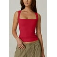 thumbnail image 5 of Gamvdout Women's Square Neck Sleeveless Tank Tops Basic Tight T Shirts, 5 of 5