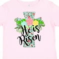 thumbnail image 4 of Inktastic He is Risen Floral Print Cross with Beautiful Flowers Boys or Girls Toddler T-Shirt, 4 of 5
