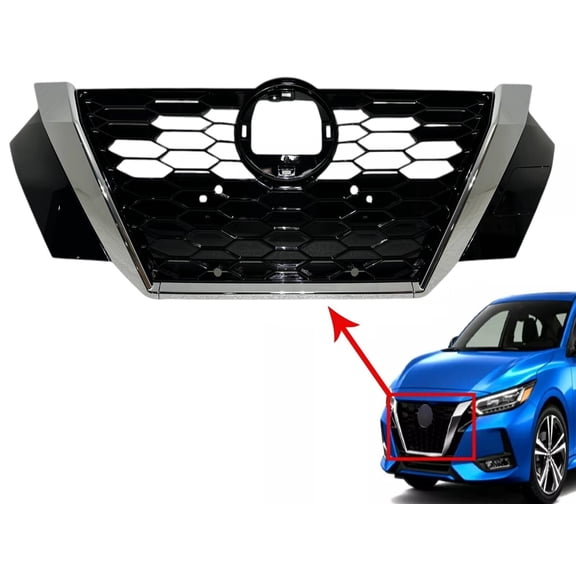 For 2020-2023 Nissan Sentra Grille Front Bumper Upper Grille Chrome