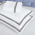 thumbnail image 5 of Superior Brandon Embroidered Cotton Duvet Cover Set, Full/Queen, White/Black, 5 of 11