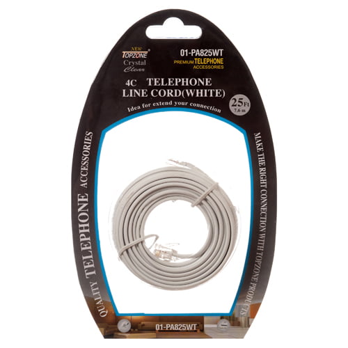 New 314003 Telephone Extension Cord 25Ft Wht Dbl Blister (24-Pack) Accessories Cheap Wholesale Discount Bulk Accessories All - Walmart.com