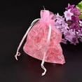 thumbnail image 1 of 20 bolsas de regalo de organza rosa de 12 x 10 cm, 1 of 2